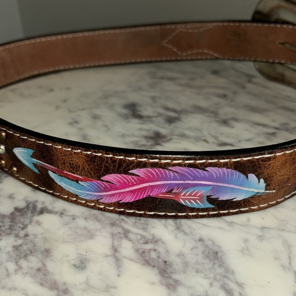 Angel Ranch hand tooled belt - Picture 4 of 7